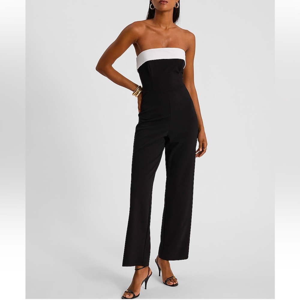 Strapless Wide Leg Jumpsuit